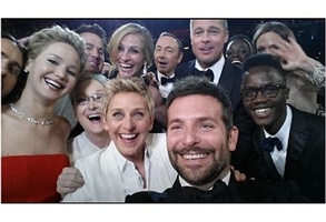 Selfie als Star der Oscar Nacht