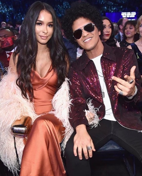 Bruno Mars with girlfriend Jessica Caban