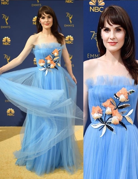 Michelle Dockery in Carolina Herrera