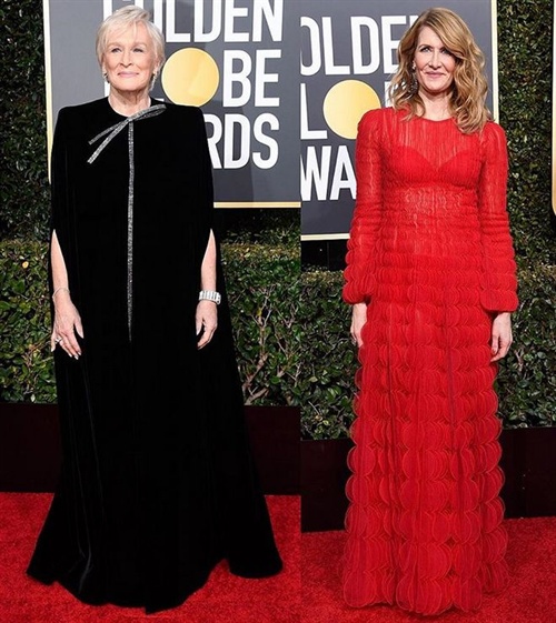 Glenn Close in Giorgio Armani Prive und Laura Dern in Valentino