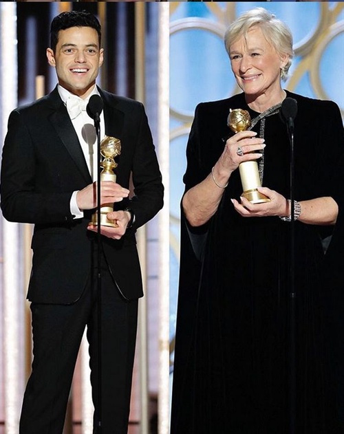 Rami Malek und Glenn Close